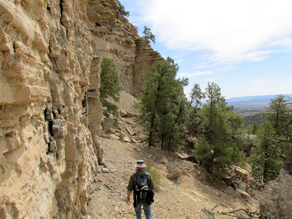 Mark just below the final cliff band during the descent