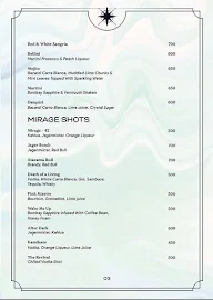 Mirage menu 1