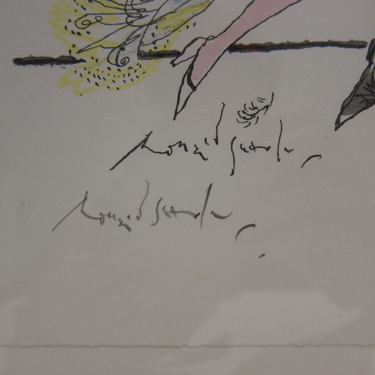 Ronald Searle X Robert Forbes Illustrated Poetry Lithograph - The Peacock