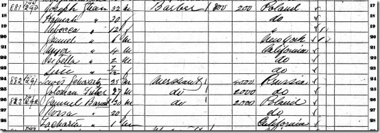 1860 Census Joseph Steen Family