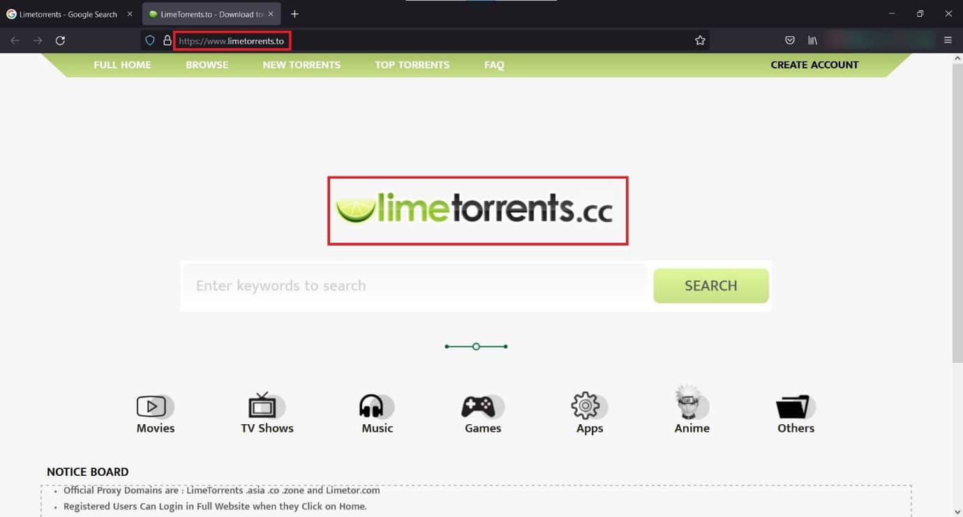 มันจะเปิดเว็บไซต์ limetorrents ดั้งเดิมขึ้นมา และคุณสามารถใช้มันเพื่อดาวน์โหลดเนื้อหาที่คุณต้องการได้  เกิดอะไรขึ้นกับ LimeTorrents