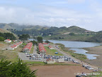 Parking lot for Rodeo Beach