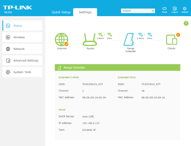 TP-Link RE350, AC1200, 범위 확장기