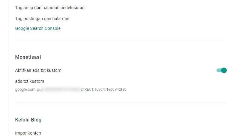 Cara Aktifkan Ads.txt Adsense di Blogger