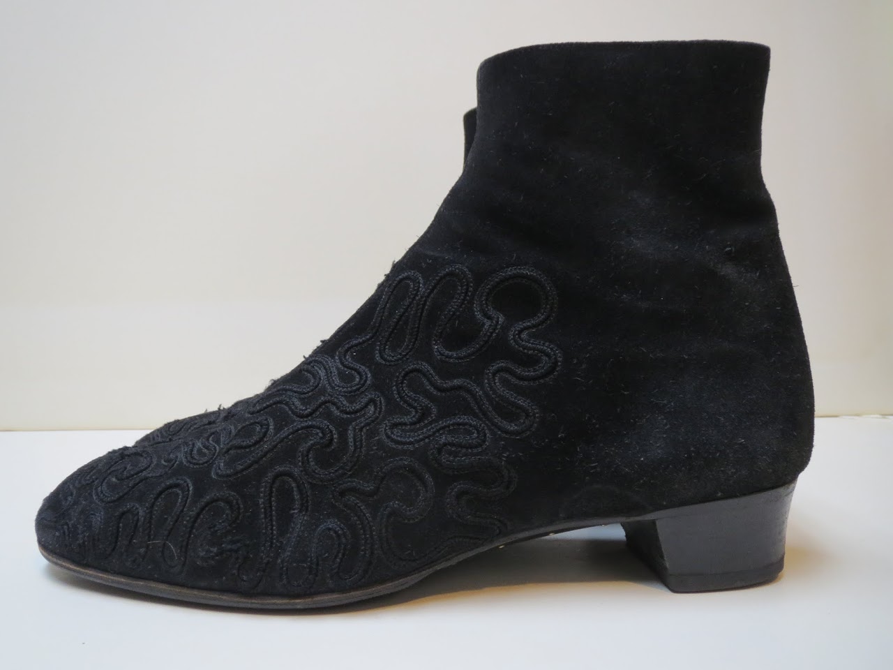 Giorgio Armani Embroidered Ankle Boots