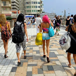 on our way towards the beach in Fujisawa, Japan 