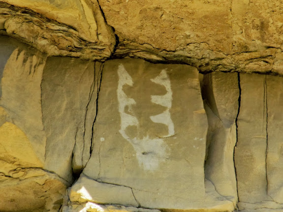 Pictograph high on a cliff