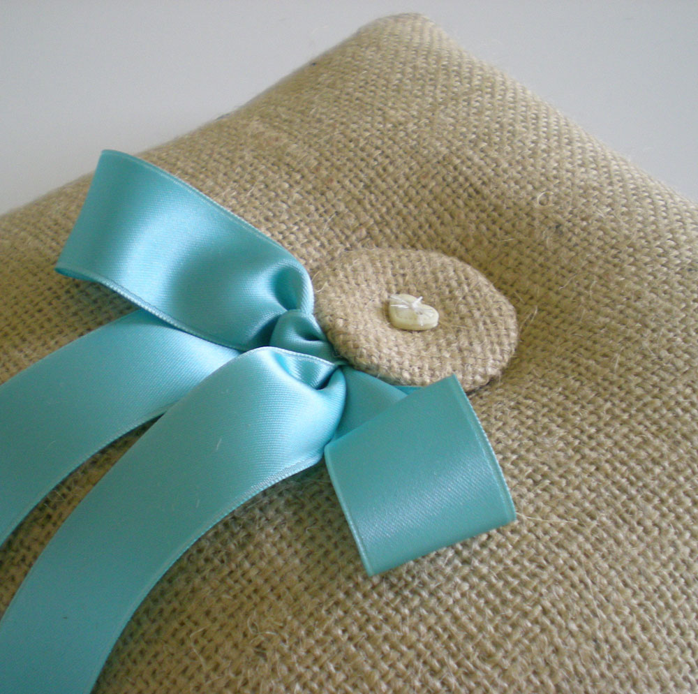 Burlap wedding decor and a