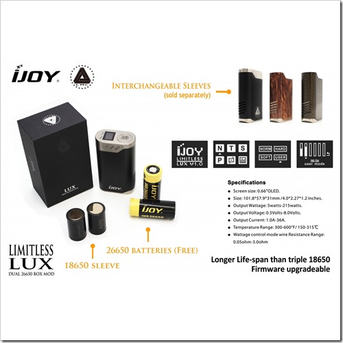 00%25255B5%25255D - 【MOD】スリーブが変更できる「Ijoy Limitless Lux Dual 26650 215W TC Box Mod」【高級機種・内蔵スリーブカバー交換可能！】