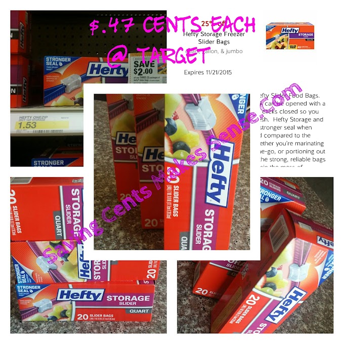 #Target: $.47 Cents #Hefty #Storage Zipper Bags!