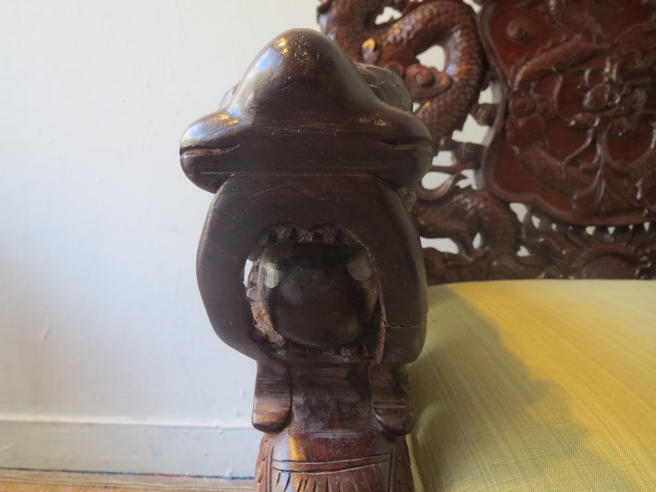 Vietnamese Carved Dragon Chair