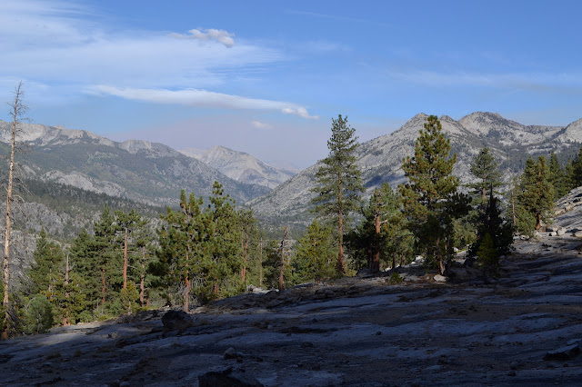 looking back along the canyon of the river