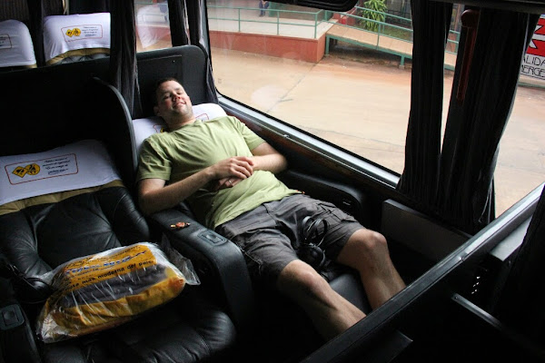 Settling in for the 20 hour bus journey from Puerto Iguazu to Buenos Aires