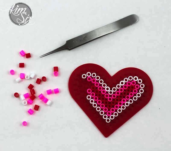 You Melt My Heart Perler Bead Valentine (Free Printable) - The Kim