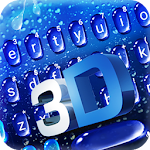 Cover Image of ダウンロード Blue 3d Water Drop Keyboard Theme 1.0 APK
