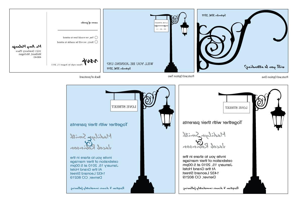 Printable Street Lamp Wedding