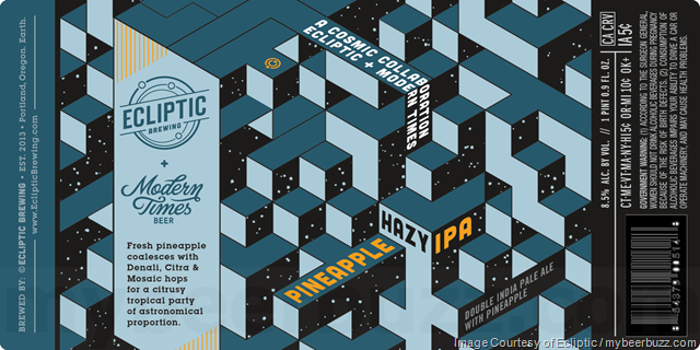 Ecliptic Brewing & Modern Times Collaborate On Pineapple Hazy IPA