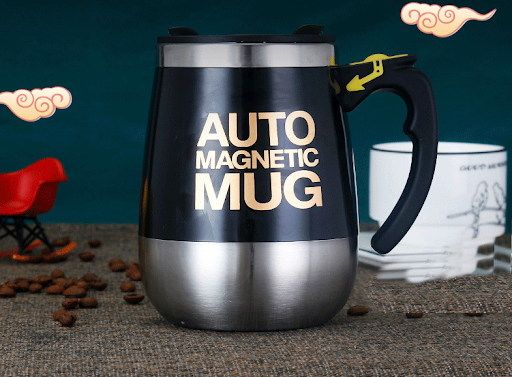 Title 3, Electric Stainless Steel Rotating Mug, Magnetic...