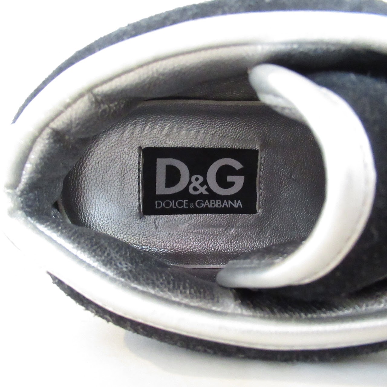 D&G Dolce & Gabbana Suede Leather Hi Top Sneakers