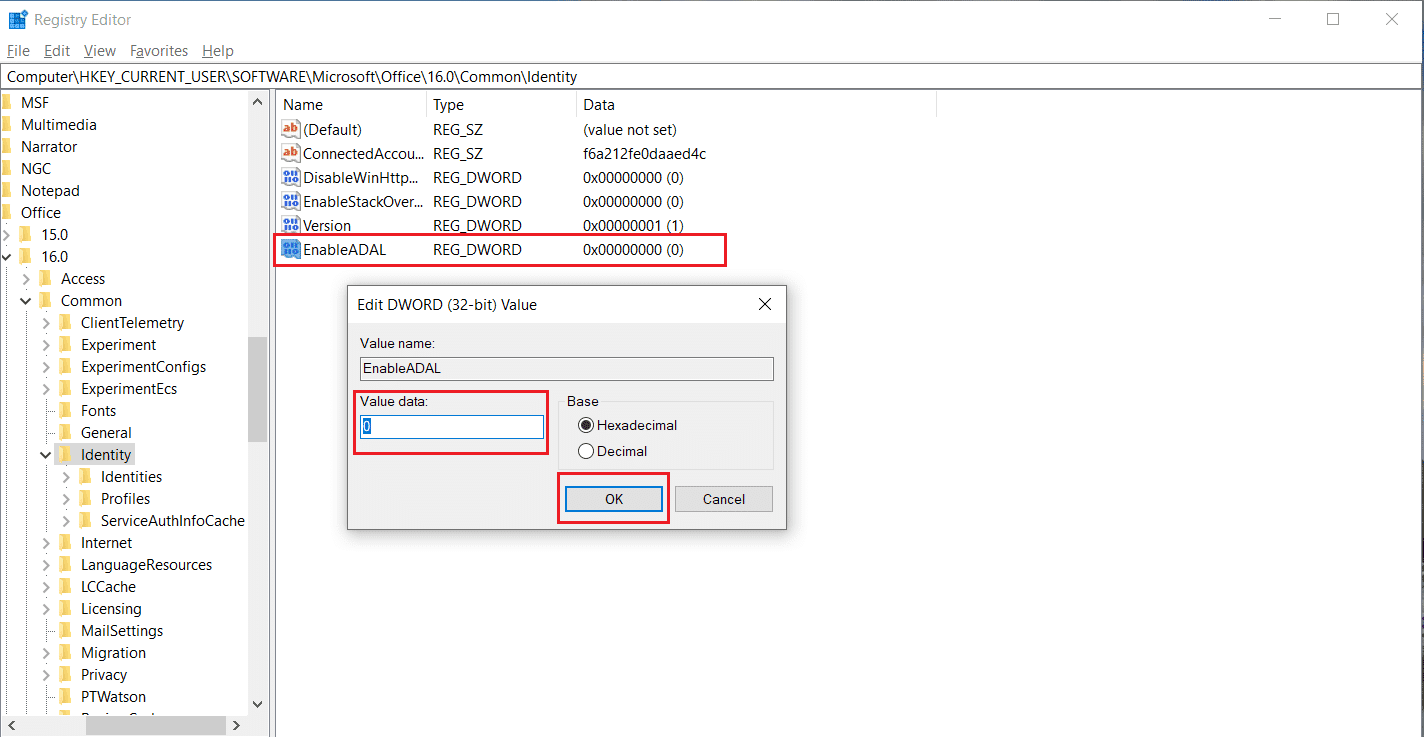 Fenêtre contextuelle Définir la valeur.  Comment réparer l'erreur 80090016 du module de plateforme sécurisée