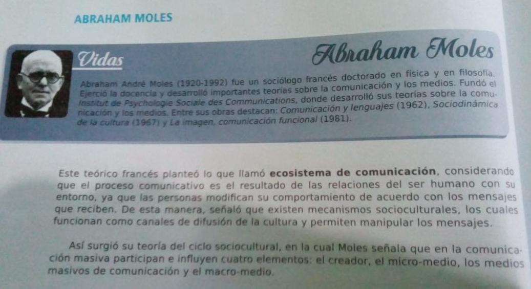 Ciencias De La Com I Modelo De Abraham Moles