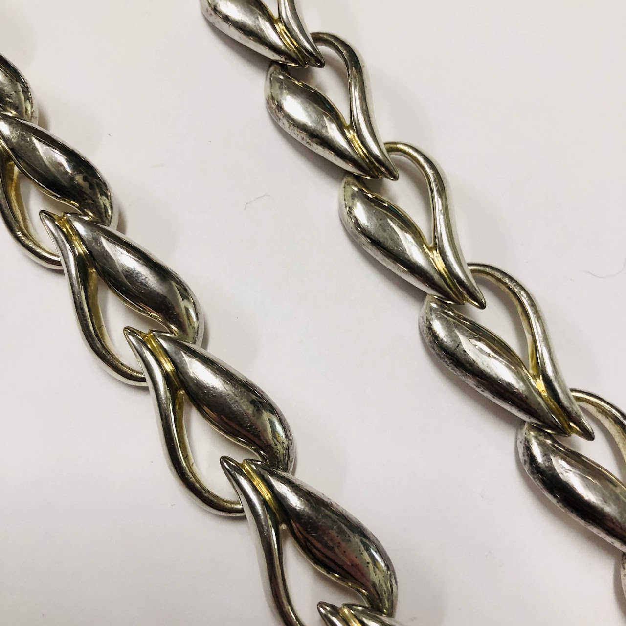 Sterling Silver Nouveau-Inspired Chain Necklace