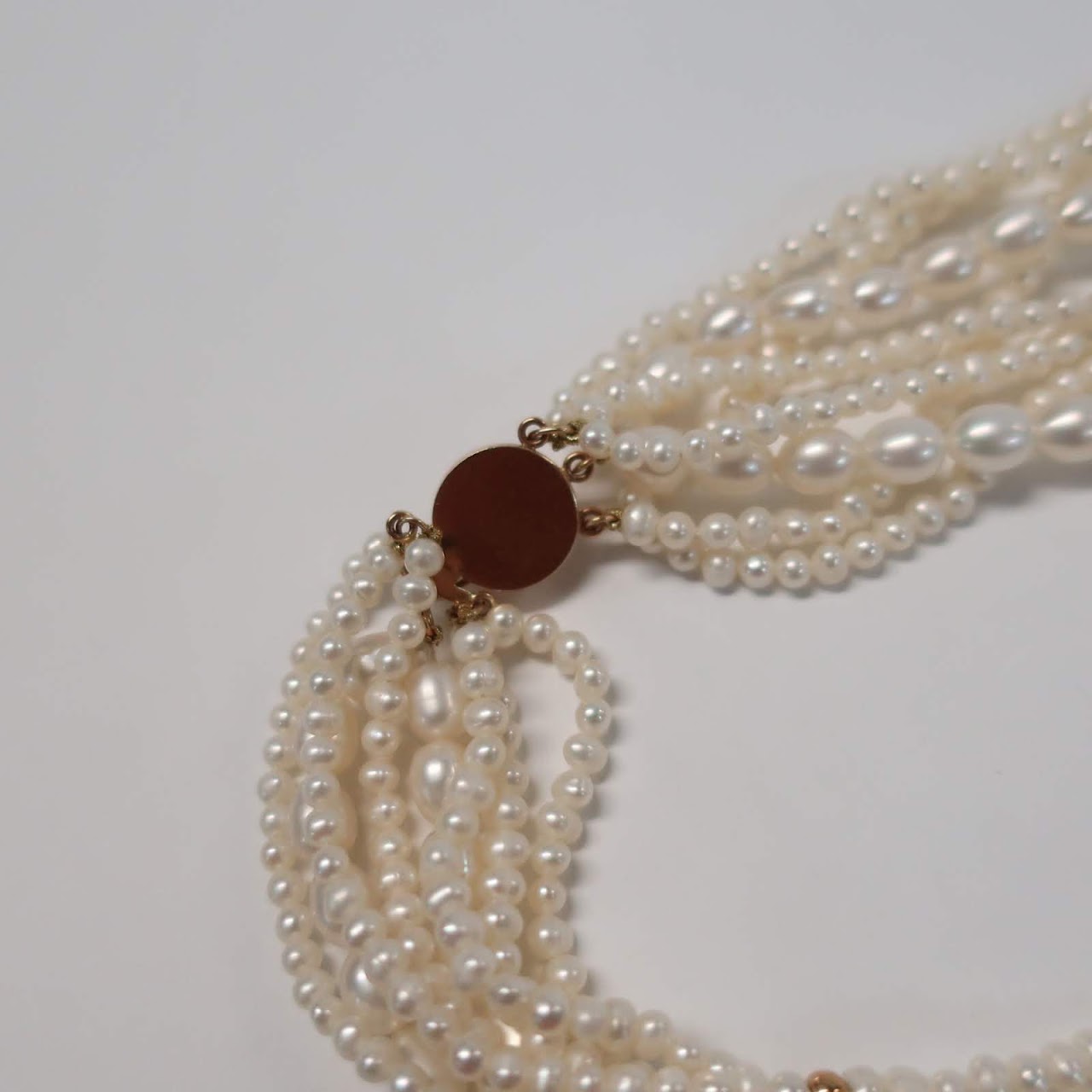 14K Gold, Freshwater Pearl & Garnet Necklace