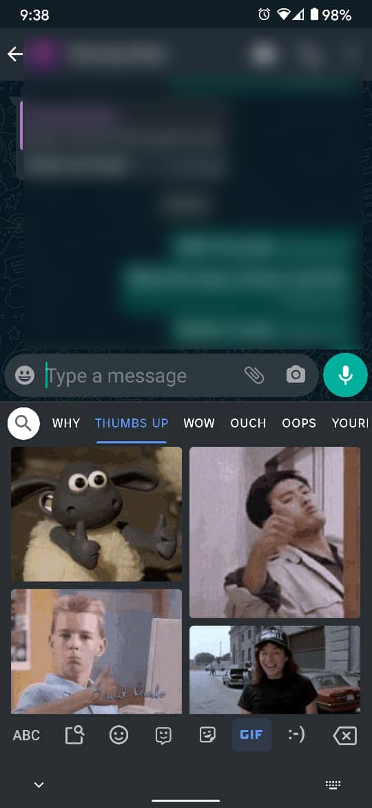Chọn GIF phù hợp nhất với cảm xúc của bạn |  Cách gửi GIF trên Android