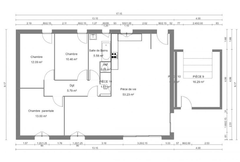  Vente Terrain + Maison - Terrain : 950m² - Maison : 93m² à Saint-Uze (26240) 