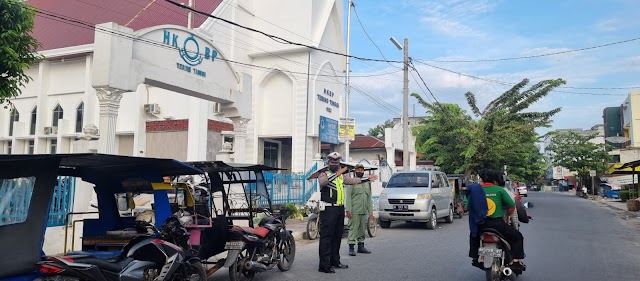 Kasat Lantas Polres Tebing Tinggi Atur Patroli Pam Ibadah Minggu