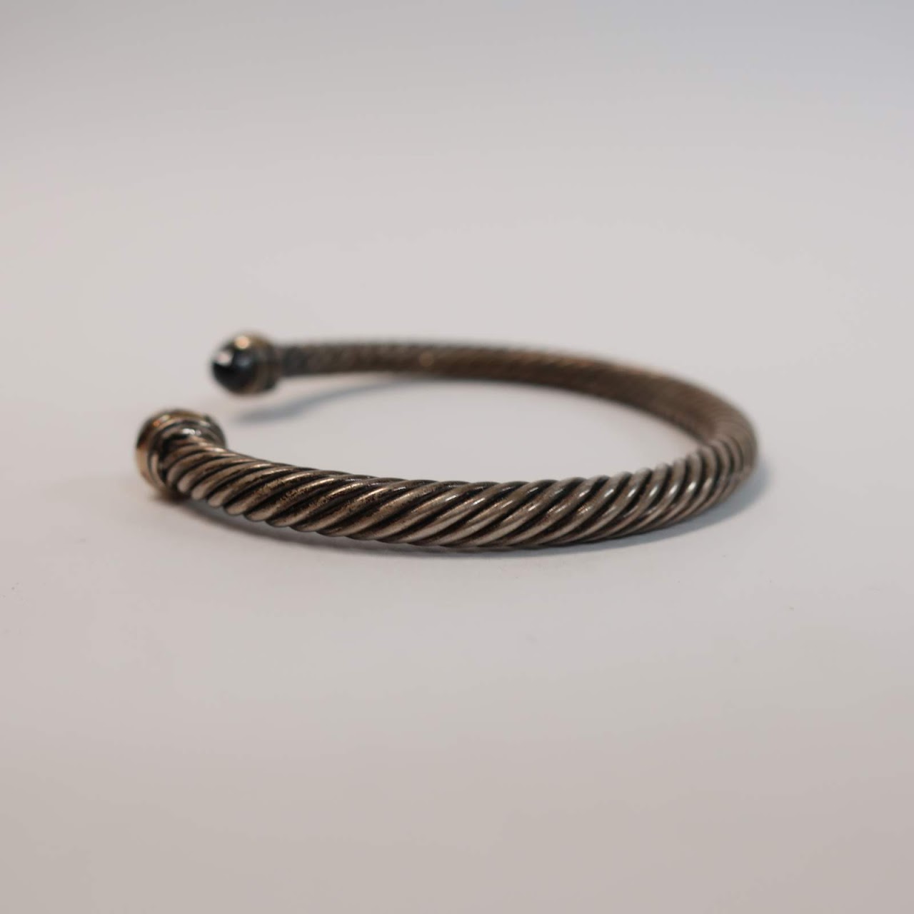 David Yurman Sterling, 14K & Garnet Bracelet