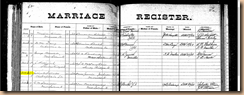 Portion of Marriage Register