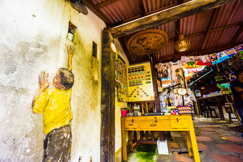 Penang George Town Street Art Boy on Chair1