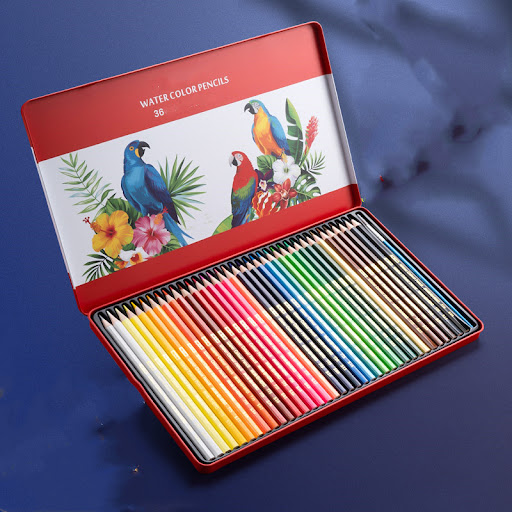 Title 1, Water-Soluble Oil-Based Color Pencil Drawing Se...