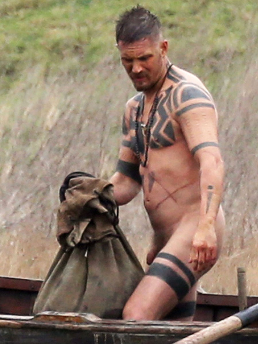 English actor Tom Hardy on the set of the TV miniseries "Taboo." 