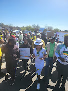 Tourism minister Lindiwa Sisulu led a march against gender-based violence in Soshanguve, Pretoria, on Saturday.