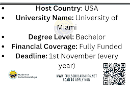 Study in USA - Apply now for the fully funded University of Miami Stamps Scholarship 2025 