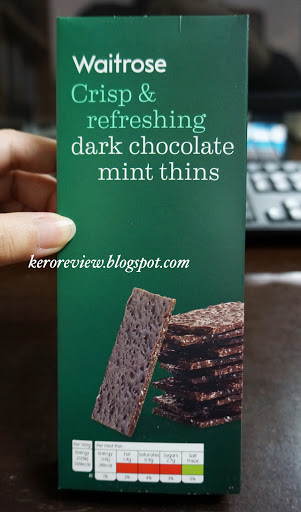 รีวิว เวทโทรส ดาร์กช็อกโกแลตมิ้นต์แผ่นบาง (CR) Review Crisp & refreshing dark chocolate mint thins, Waitrose Brand.