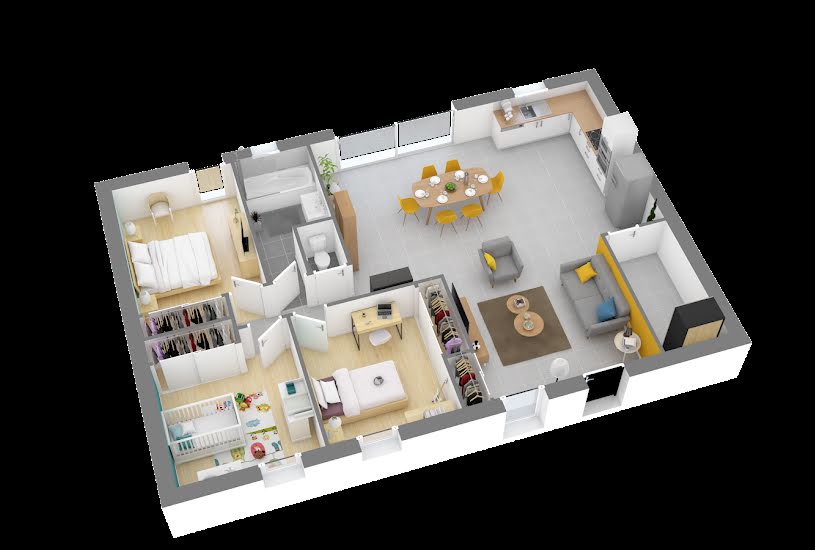  Vente Terrain + Maison - Terrain : 980m² - Maison : 90m² à Crossac (44160) 