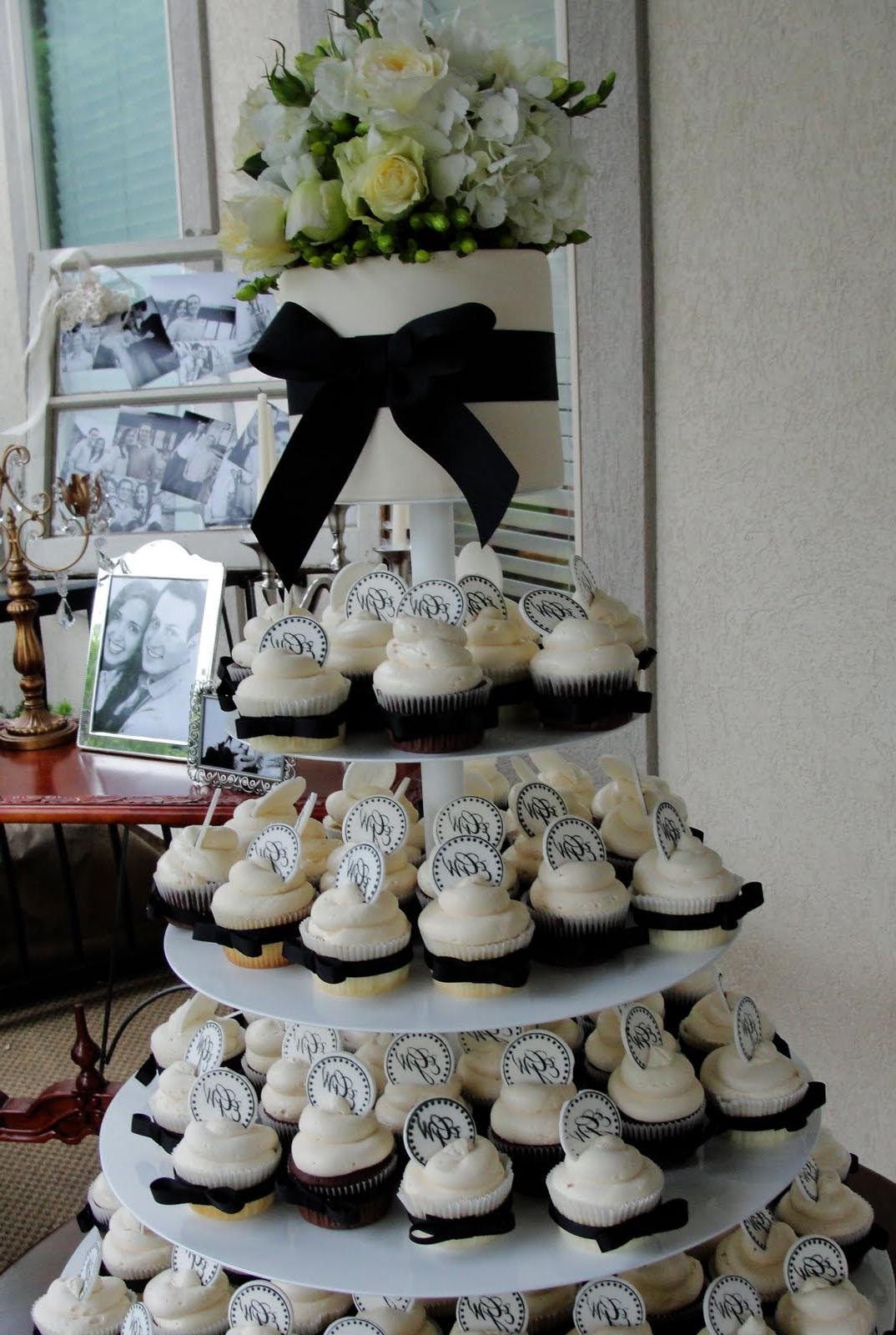 purple and ivory wedding cake