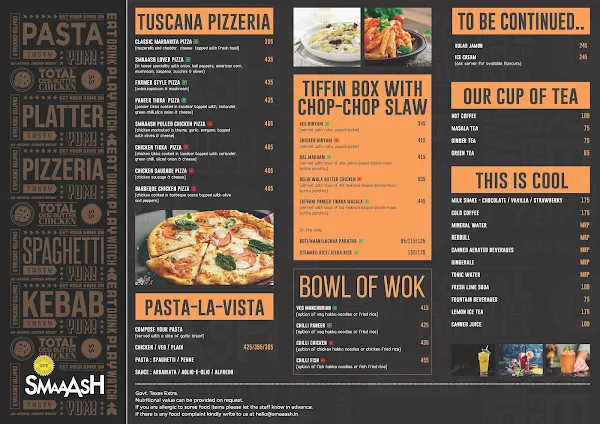 Gurgaon Pub Exchange menu 