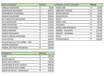 Jassi Di Lassi menu 