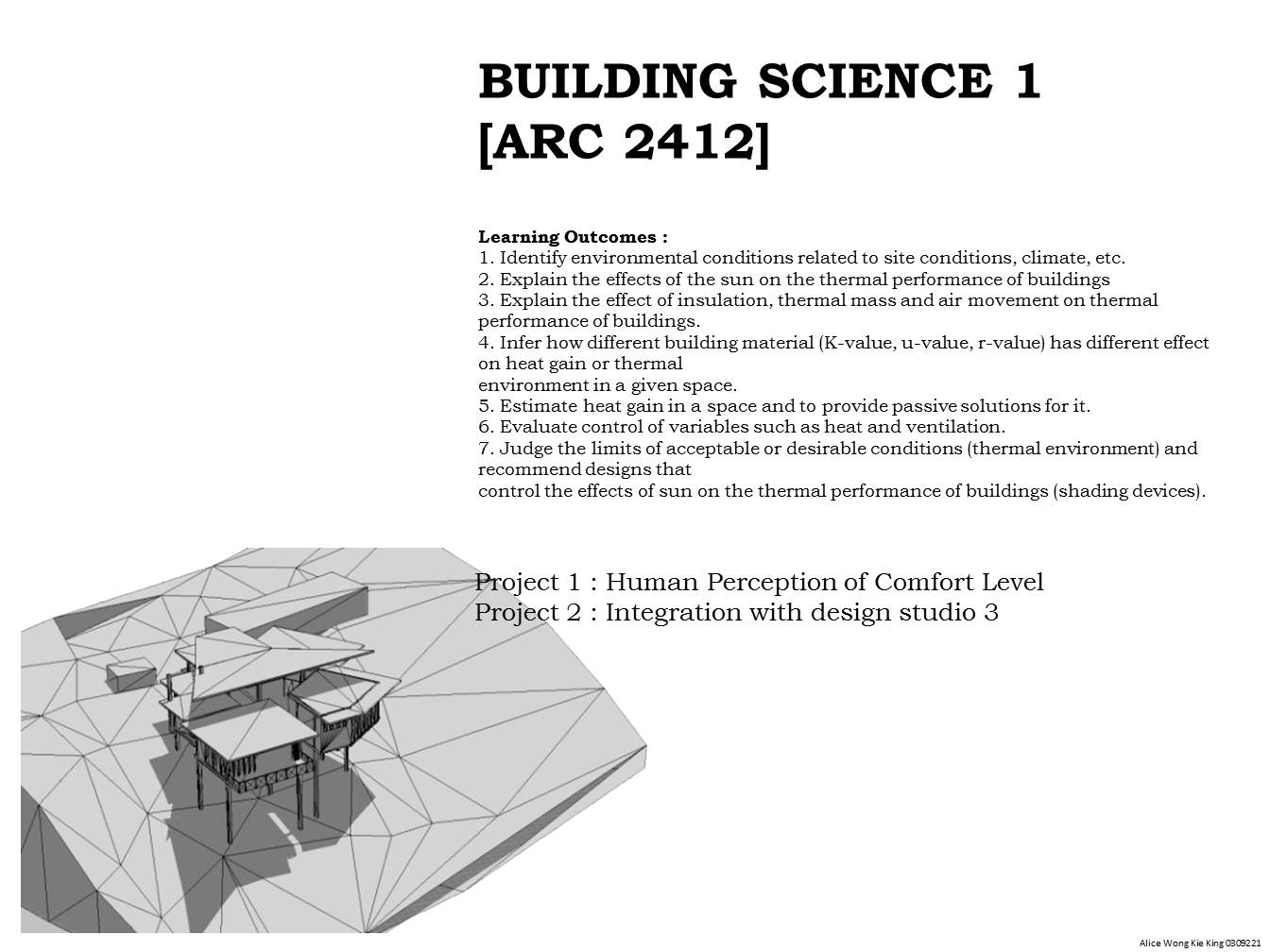 E Portfolio Building Science 1