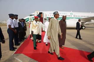 Buhari Is Back From Marrakech, In Morocco Arrives Nigeria (photo) Buhari3