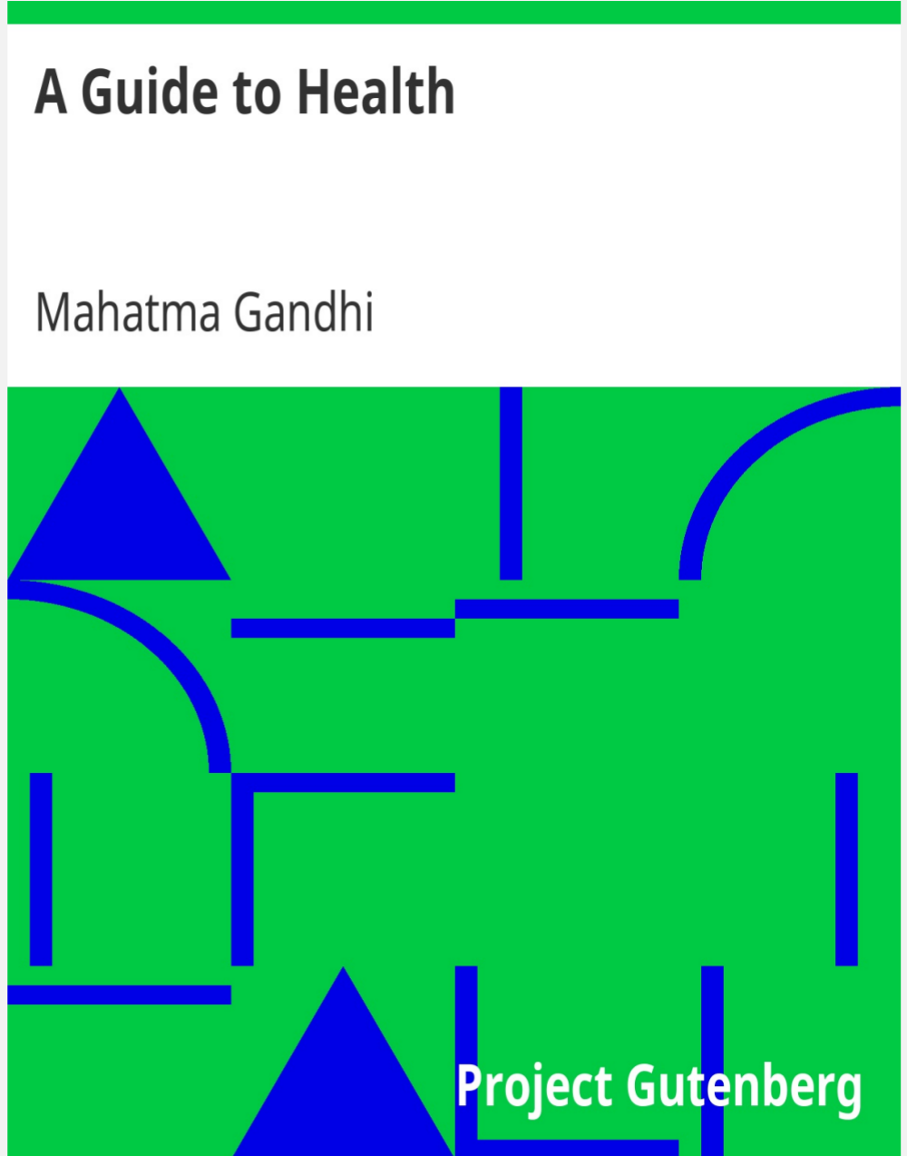 A GUIDE TO HEALTH BY MAHATMA GANDHI