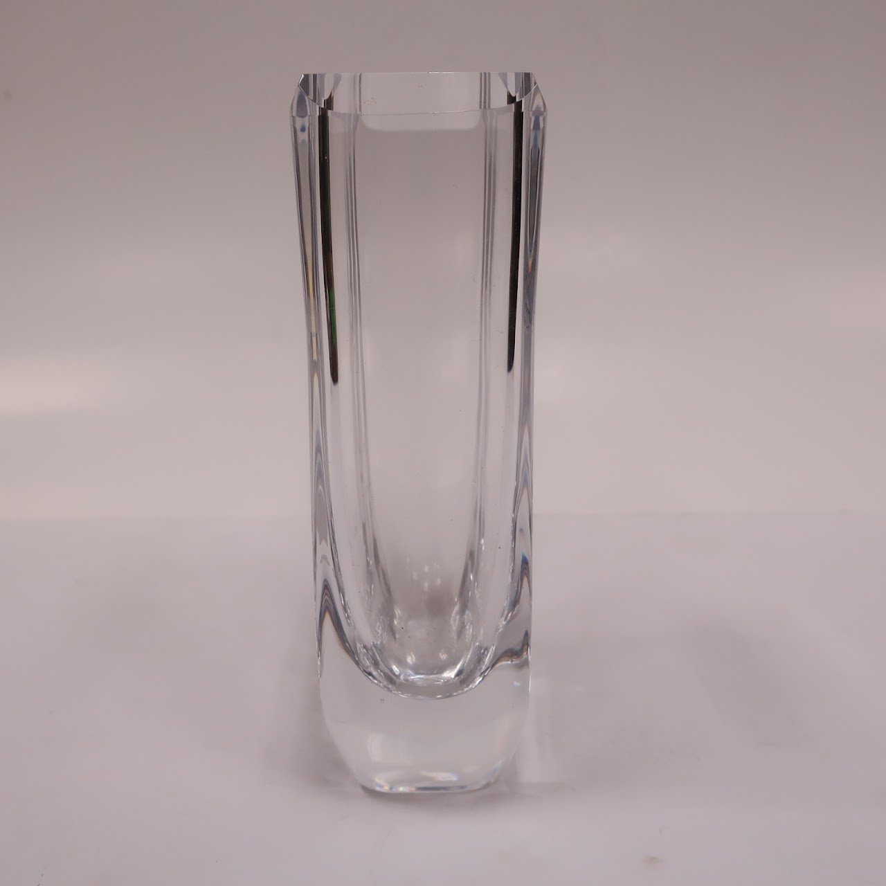 Signed Etched Crystal Vase