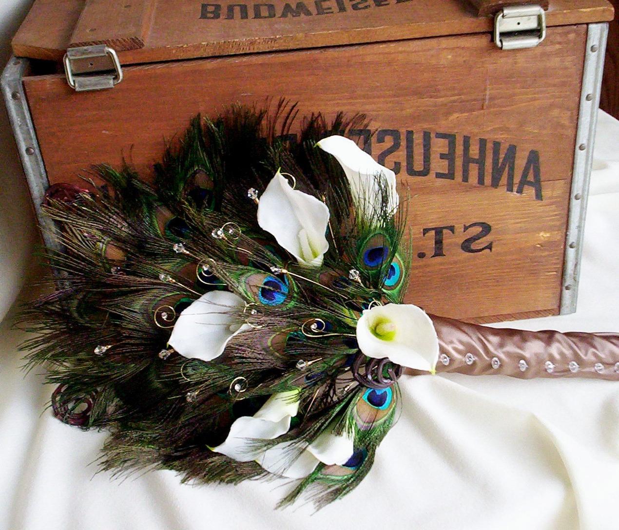 Bouquet Peacock Fan Bridal