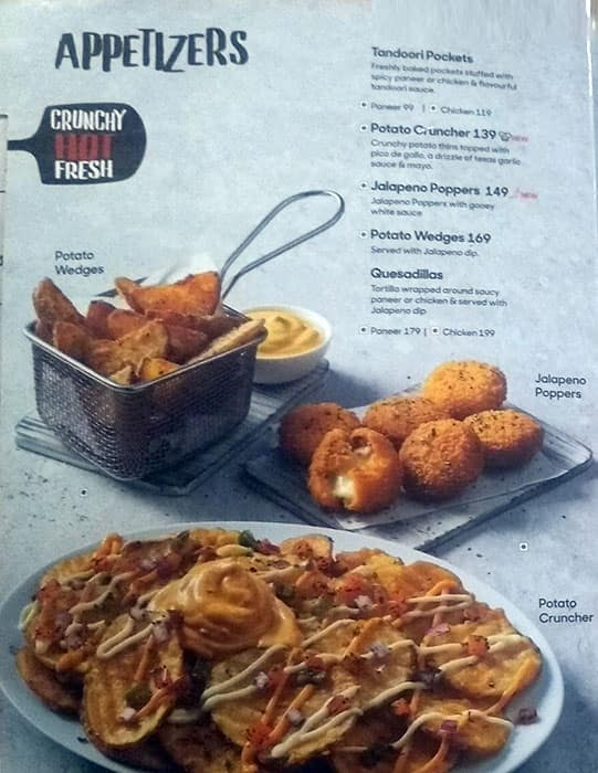 Pizza Hut menu 