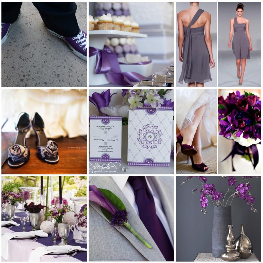 purple and gray wedding