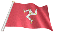 Manx flag on a flag pole gif animation